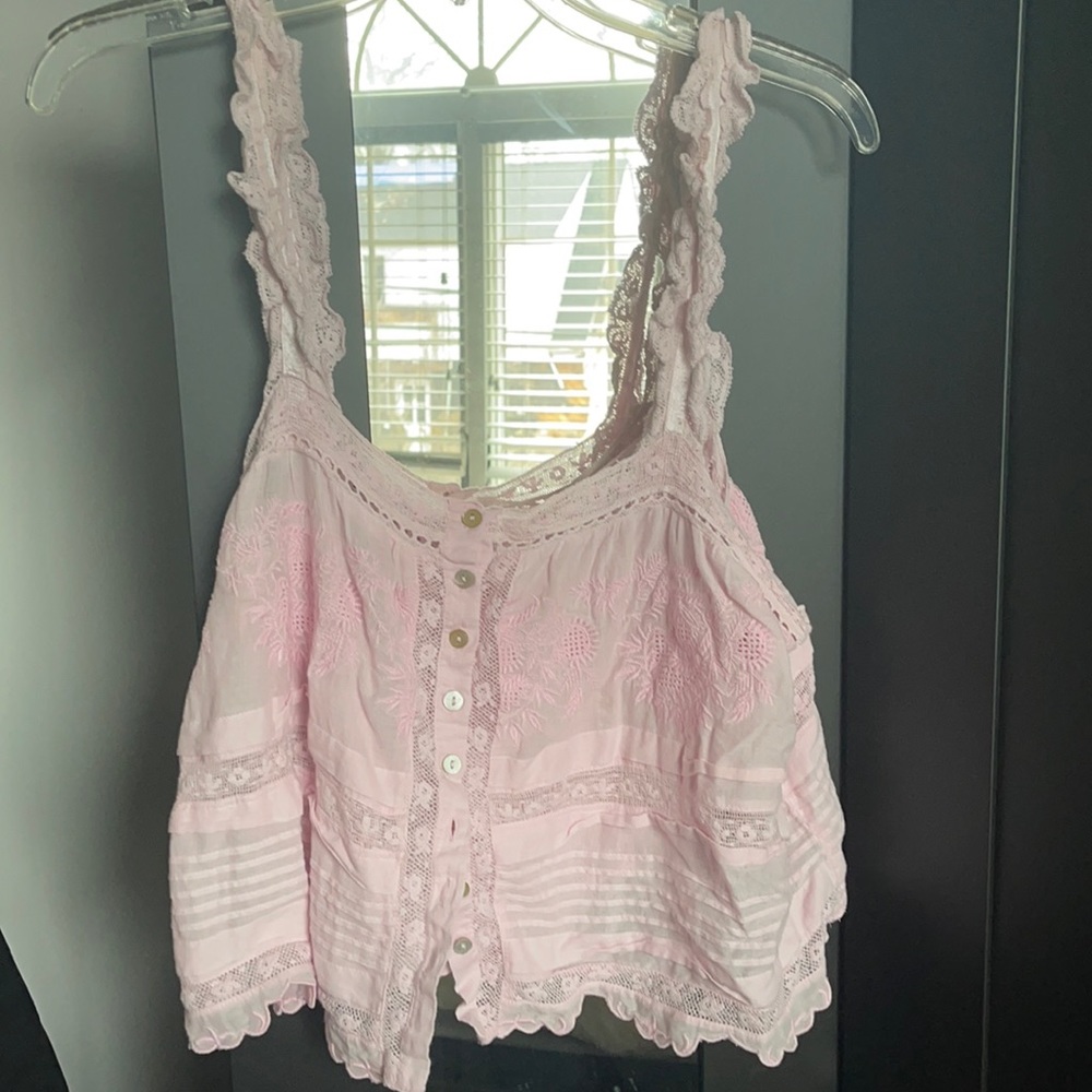 LoveShackFancy pink top